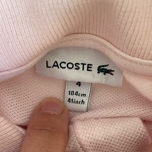 Lacoste size 4 pink polo